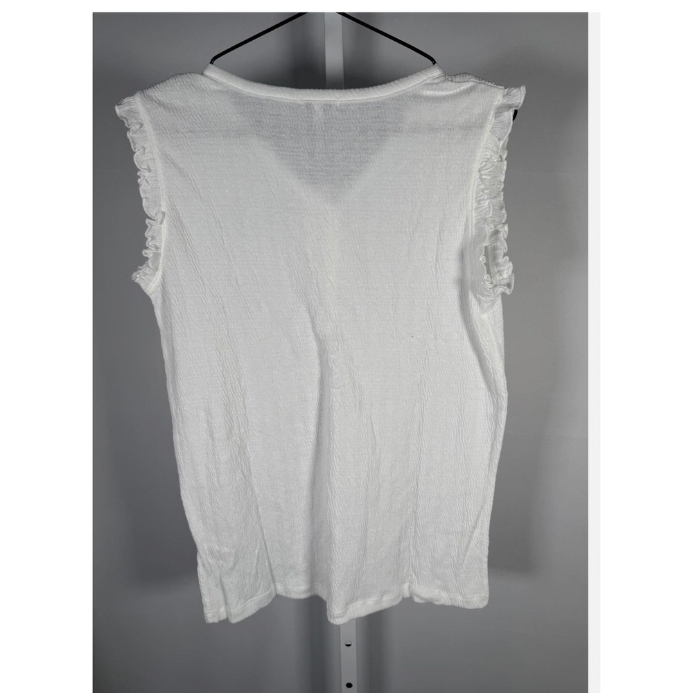 NWT YOU SAY Henley Ruffle Shortie Set PJ's in White‎ Ribbed XS-Angelcore Bridal - Picture 4 of 7